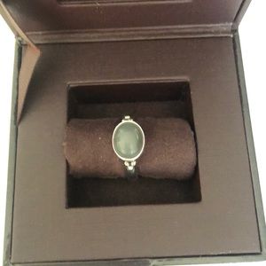 Pandora Size 7 grey stone ring
